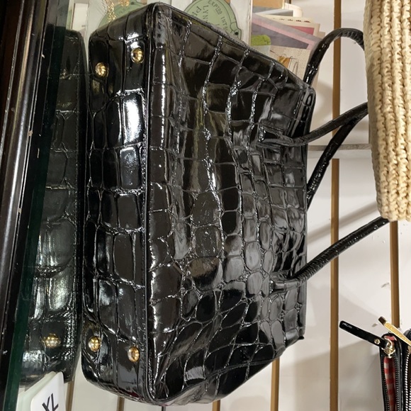 Black tote leather crock ~back to work babes! - Picture 4 of 5